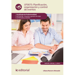 Planificación, organización y control de eventos. HOTG0108 - Creación y gestión de viajes combinados y eventos