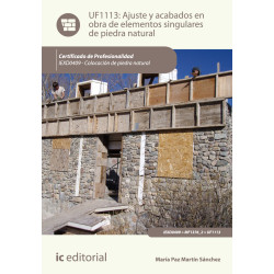 Ajuste y acabados en obra de elementos singulares de piedra natural. IEXD0409 - Colocación de piedra natural