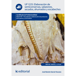 Elaboración de semiconservas, salazones, secados, ahumados y escabeches. INAJ0109 - Pescadería y elaboración de productos de ...