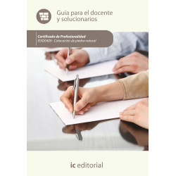 Colocación de la piedra natural. IEXD0409 - Guía para el docente y solucionarios