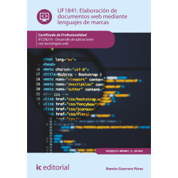 Elaboración de documentos web mediante lenguajes de marcas. IFCD0210 - Desarrollo de aplicaciones con tecnologías web